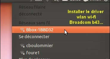 Ubuntu driver wi-fi wlan broadcom b43